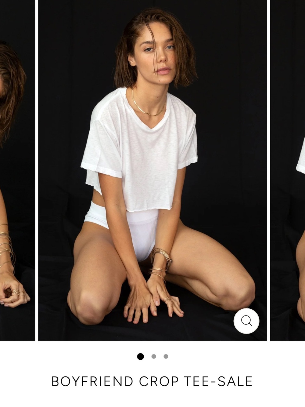 Boyfriend Crop Tee - White